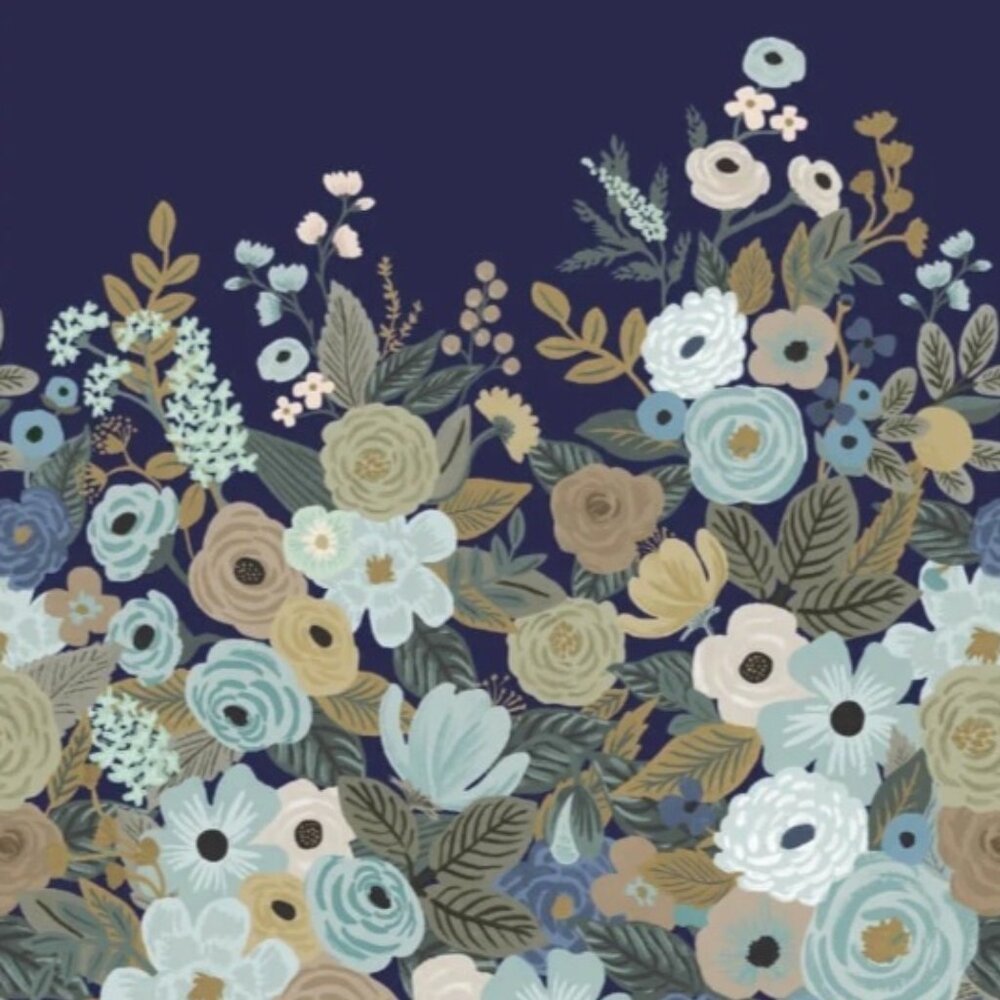 RIFLE PAPER CO. NAVY GARDEN PARTY MURAL